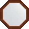 Зеркало Evoform Octagon 62х62 BY 3728 в багетной раме - Орех 65