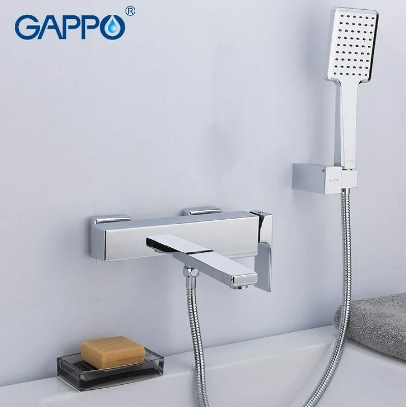Смеситель для ванны Gappo G18 G3218 Хром латунь на стену