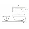 Чугунная ванна Delice Continental 160x70 DLR230626R с отверстиями под ручки без антискользящего покрытия
