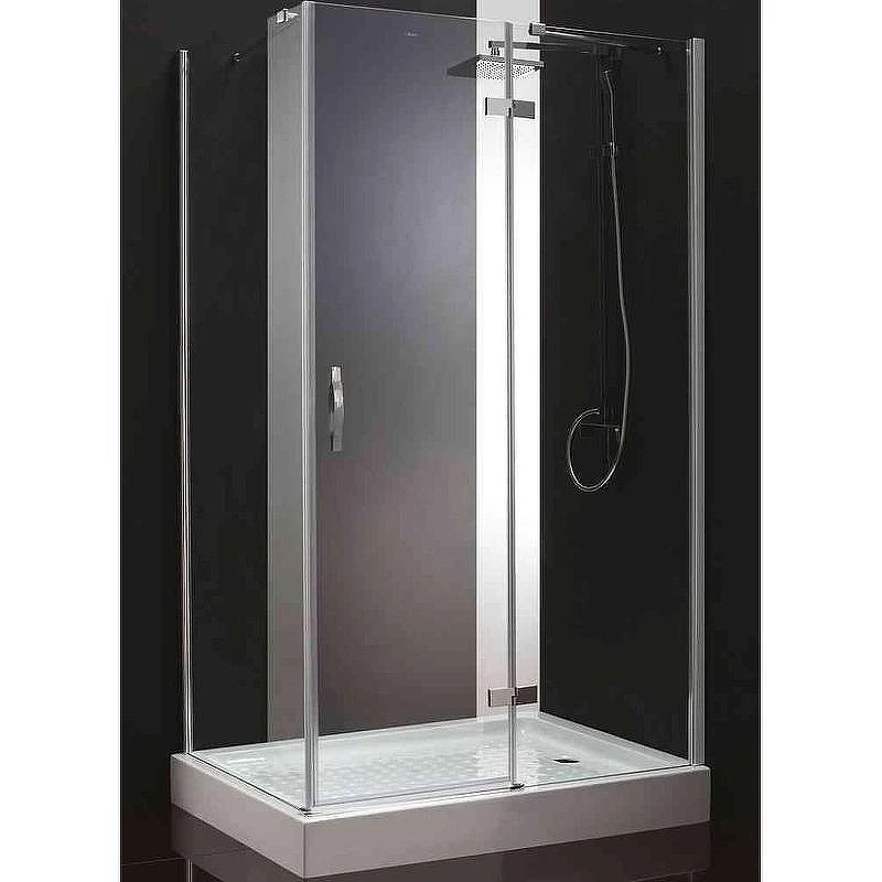 Душевой уголок Cezares Bergamo 90x80 R BERGAMO-W-AH-1-90/80-C-Cr-R профиль Хром стекло прозрачное