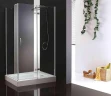 Душевой уголок Cezares Bergamo 90x80 R BERGAMO-W-AH-1-90/80-C-Cr-R профиль Хром стекло прозрачное