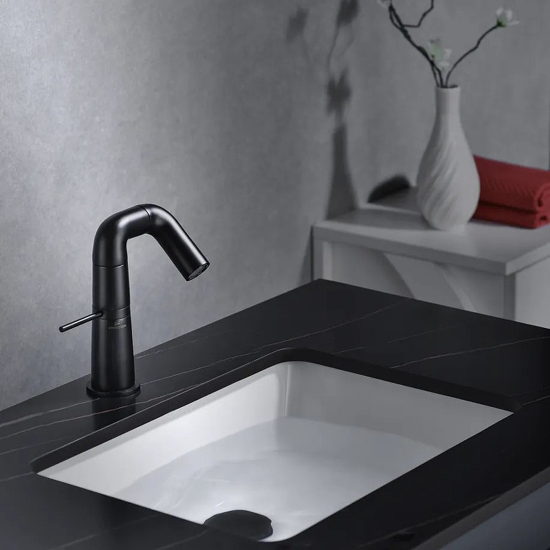 Смеситель для раковины Haiba HB10813-7 Черный матовый латунь