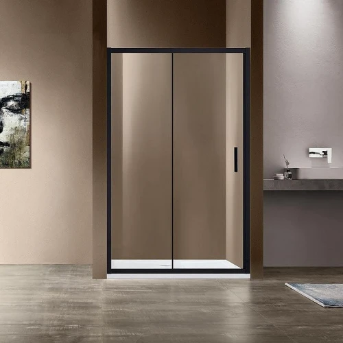Душевая дверь Vincea Garda 110 VDS-1G110CLB профиль Черный стекло прозрачное