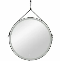 Зеркало Art&Max Milan AM-Mil-1000-DS-F-Nero с подсветкой с сенсорным выключателем Черное МДФ / ЛДСП, стекло