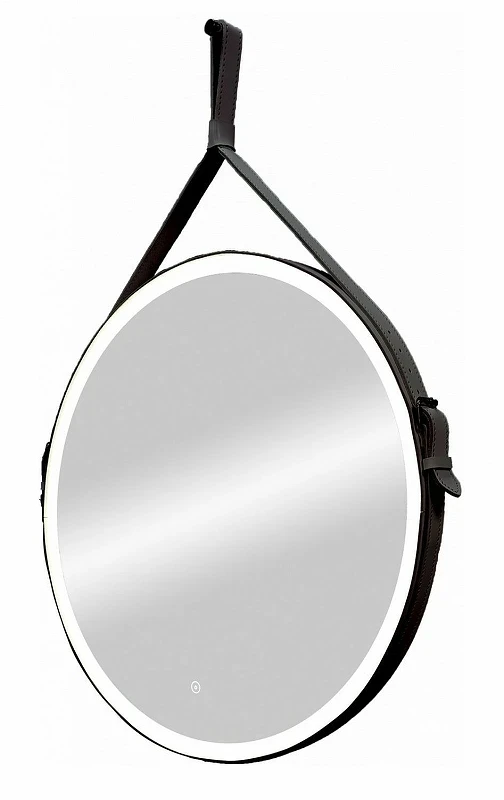 Зеркало Art&Max Milan AM-Mil-1000-DS-F-Nero с подсветкой с сенсорным выключателем Черное МДФ / ЛДСП, стекло