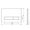 Клавиша смыва KK POL Vitrum Metal Slim 350/PSM/010-00-00 цвет Белый матовый