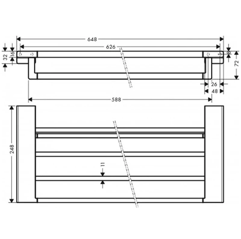 Полка для полотенец Hansgrohe AddStoris 41751000 Хром