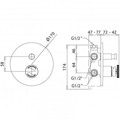 Смеситель для душа Migliore Reversa 28191 Хром латунь встраиваемый