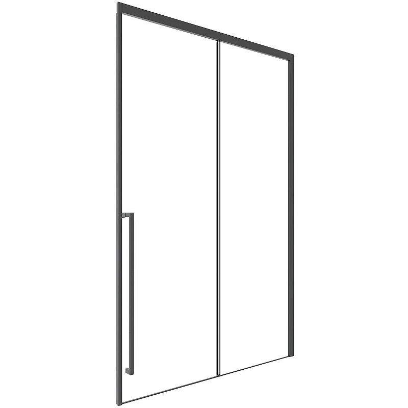 Душевая дверь Timo TDSS-150/03C-8L 1500x2000 T59L раздвижная профиль Черный стекло прозрачное