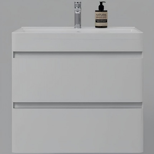 Тумба под раковину Style Line Атлантика 70 Люкс Plus СС-00002339 подвесная Белая матовая антискрейтч МДФ / ЛДСП