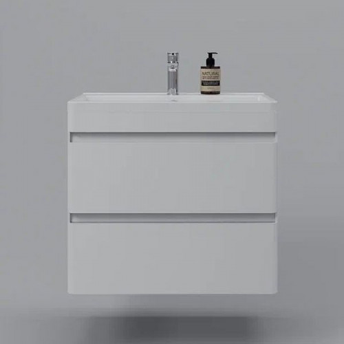 Тумба под раковину Style Line Атлантика 70 Люкс Plus СС-00002339 подвесная Белая матовая антискрейтч МДФ / ЛДСП