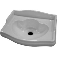 Раковина Kerasan Retro 41 103301*0 Белая фарфор подвесная, полувстраиваемая