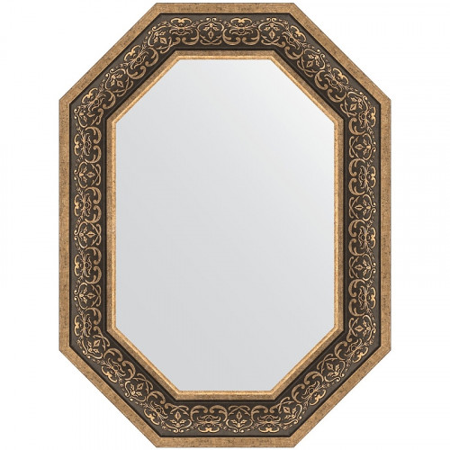 Зеркало Evoform Polygon 79х59 BY 7237 в багетной раме - Вензель серебряный 101 мм стекло