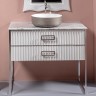 Тумба под раковину Boheme Armadi Art Monaco 100 867-100-WCR Белый глянец Хром МДФ / ЛДСП