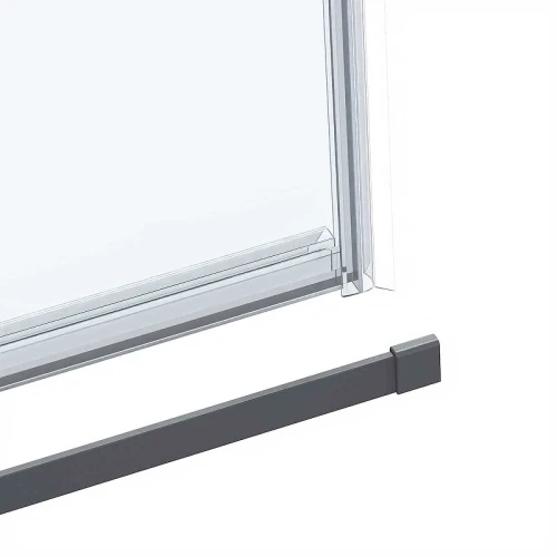 Душевой уголок Vincea Como Soft 110x100 VSR-1CS1011CLGM профиль Вороненая сталь стекло прозрачное