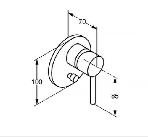Смеситель для душа Kludi Bozz 387163976 Черный матовый латунь встраиваемый