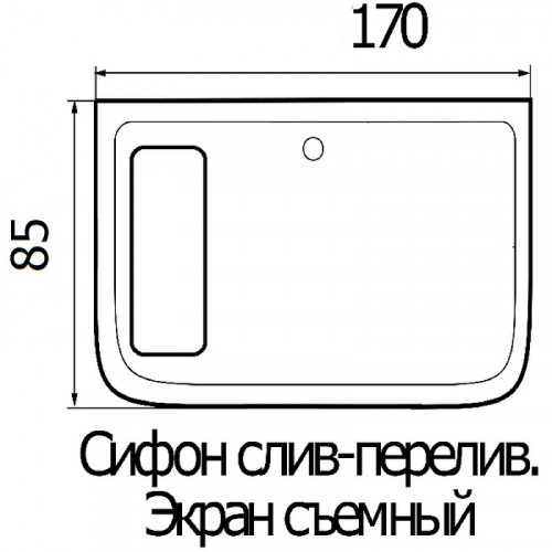 Акриловая ванна Wemor 170х85 10000005548 без гидромассажа