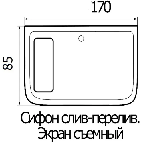 Акриловая ванна Wemor 170х85 10000005548 без гидромассажа