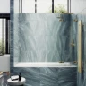 Шторка для ванны Maybah Glass MGV-574-3 515х1400 складная 2 секции Золото стекло сатиновое
