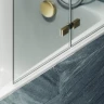 Шторка для ванны Maybah Glass MGV-574-3 515х1400 складная 2 секции Золото стекло сатиновое