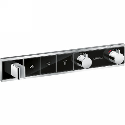Смеситель для душа Hansgrohe RainSelect 15356600 с термостатом Черный Хром латунь встраиваемый