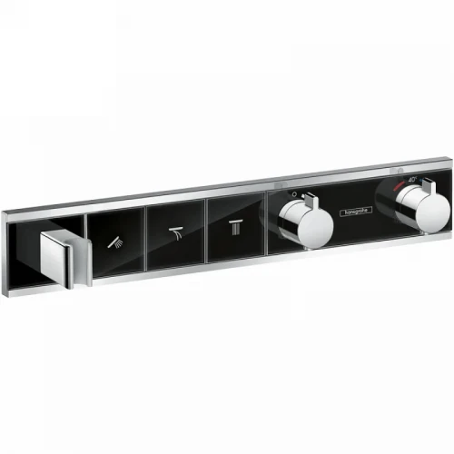 Смеситель для душа Hansgrohe RainSelect 15356600 с термостатом Черный Хром латунь встраиваемый