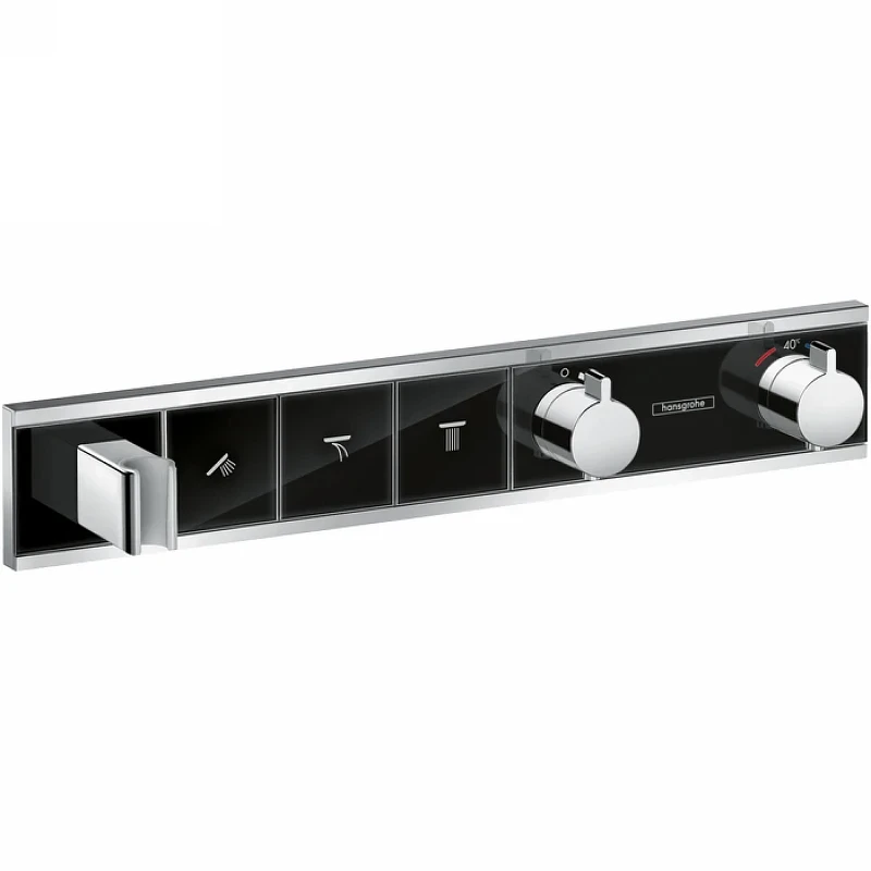 Смеситель для душа Hansgrohe RainSelect 15356600 с термостатом Черный Хром латунь встраиваемый