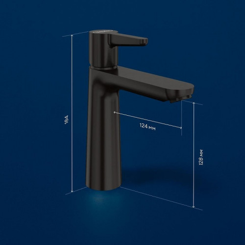 Смеситель для раковины Urbatec Veneto VE50714YO цвет Черный брашированный