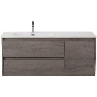 Тумба под раковину BelBagno Kraft 120 L KRAFT-1200-2C-1A-SO-CG-L подвесная Cemento Grigio МДФ / ЛДСП