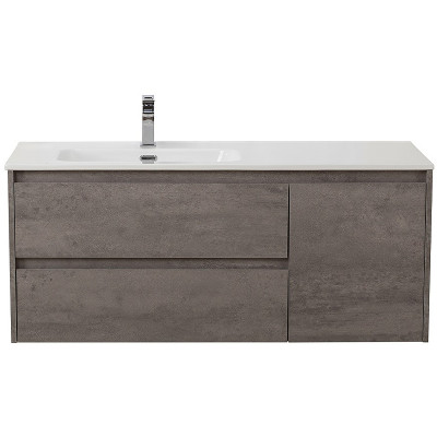 Тумба под раковину BelBagno Kraft 120 L KRAFT-1200-2C-1A-SO-CG-L подвесная Cemento Grigio МДФ / ЛДСП