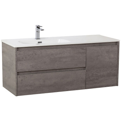 Тумба под раковину BelBagno Kraft 120 L KRAFT-1200-2C-1A-SO-CG-L подвесная Cemento Grigio МДФ / ЛДСП