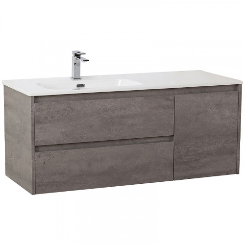 Тумба под раковину BelBagno Kraft 120 L KRAFT-1200-2C-1A-SO-CG-L подвесная Cemento Grigio МДФ / ЛДСП