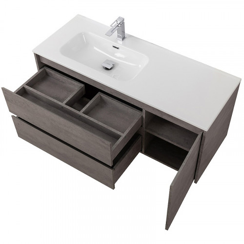 Тумба под раковину BelBagno Kraft 120 L KRAFT-1200-2C-1A-SO-CG-L подвесная Cemento Grigio МДФ / ЛДСП