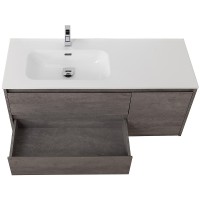 Тумба под раковину BelBagno Kraft 120 L KRAFT-1200-2C-1A-SO-CG-L подвесная Cemento Grigio МДФ / ЛДСП