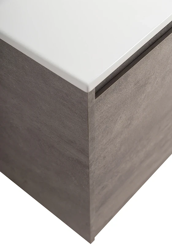 Тумба под раковину BelBagno Kraft 120 L KRAFT-1200-2C-1A-SO-CG-L подвесная Cemento Grigio МДФ / ЛДСП