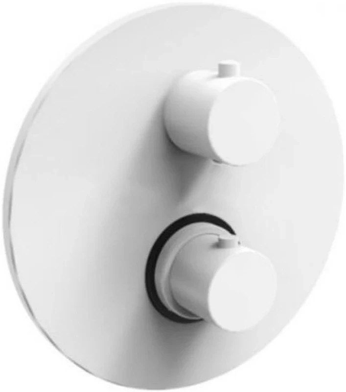 Душевая система Paffoni Light KITLIQ013BO с термостатом Белая матовая латунь встраиваемый