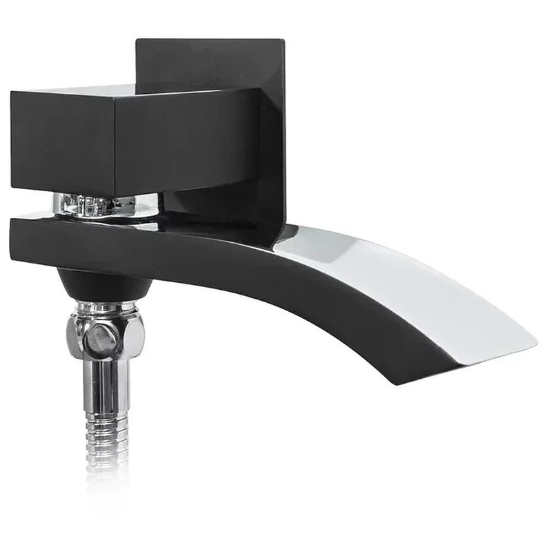 Душевая система Hansberge Cubito H6077BC с термостатом цвет Черный матовый Хром