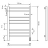 Электрический полотенцесушитель Comfysan Luce EC-8 80x50 013462 Белый матовый