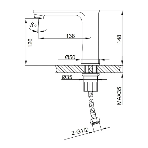 Смеситель для раковины Frap F514-1 цвет Хром