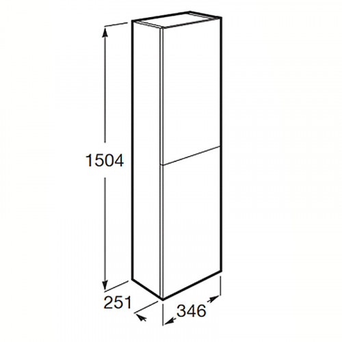 Шкаф пенал Roca The Gap 35 A857427402 подвесной Городской дуб