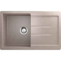 Кухонная мойка Ulgran Classic U-507-302 Песочная искусственный камень (литьевой мрамор) встраиваемый