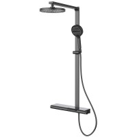 Душевая система Vincea Aspire VSFS-4AS1GM Вороненая сталь латунь на стену