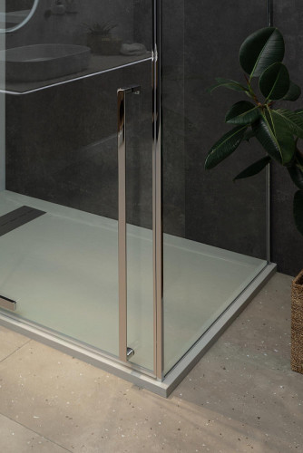 Душевая стенка Allen Brau Priority 90 3.31016.00 профиль Хром стекло прозрачное