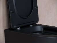 Унитаз Ceramicanova Balearica CN6000MB подвесной Черный матовый с сиденьем Микролифт фарфор подвесной