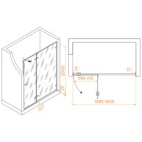 Душевая дверь RGW Stilvoll SV-004 160 353200416-21 профиль Хром стекло матовое
