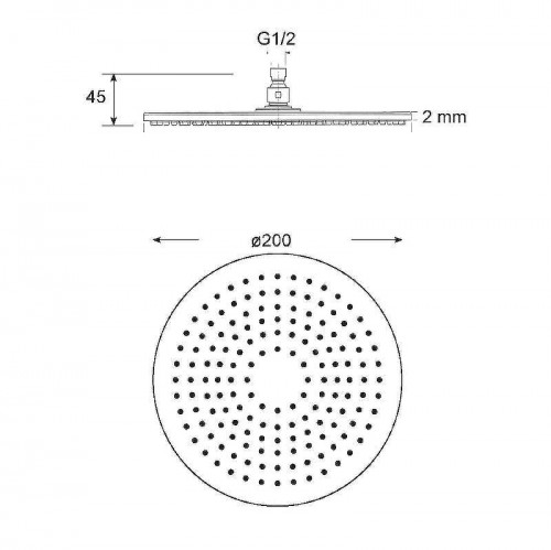 Верхний душ Migliore Rimini 29658 Хром