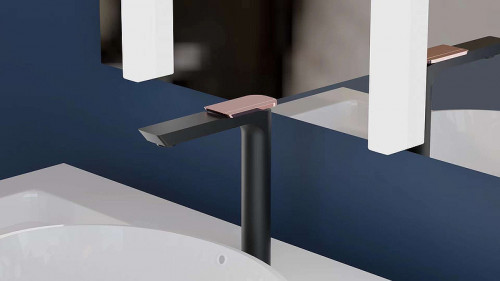 Смеситель для раковины Boch Mann Como BG XL BM9632 Черный матовый Золото латунь