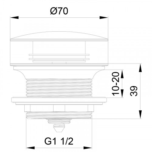 Донный клапан Wonzon &amp; Woghand WW-SS105-BN click-clack цвет Брашированный никель