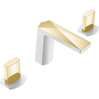 Смеситель для раковины Boheme Venturo 150-WG-ICE Белый Золото латунь