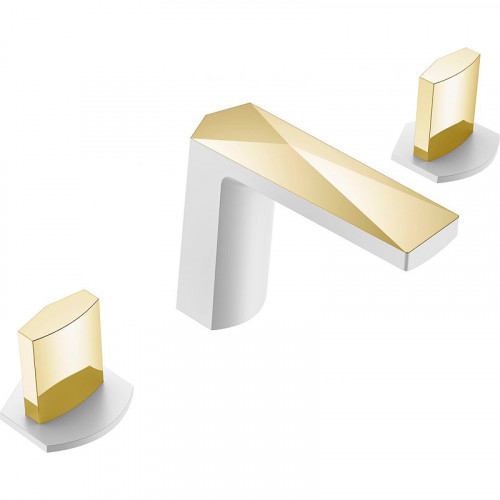 Смеситель для раковины Boheme Venturo 150-WG-ICE Белый Золото латунь